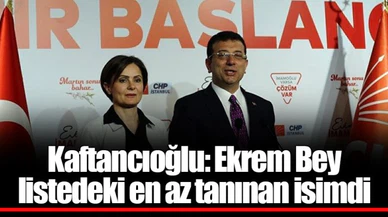 Kaftancıoğlu: Ekrem Bey listedeki en az tanınan isimdi