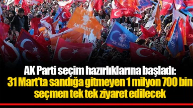 AK Parti seçim hazırlıklarına başladı: 31 Mart'ta sandığa gitmeyen 1 milyon 700 bin seçmen tek tek ziyaret edilecek