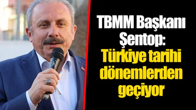 TBMM Başkanı Şentop: Türkiye tarihi dönemlerden geçiyor