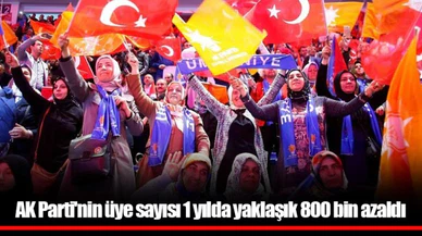 AK Parti'nin üye sayısı 1 yılda yaklaşık 800 bin azaldı
