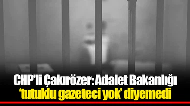 CHP'li Çakırözer: Adalet Bakanlığı ‘tutuklu gazeteci yok’ diyemedi