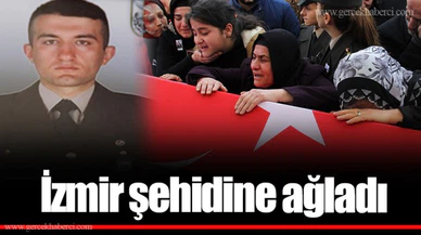 İzmir şehidine ağladı