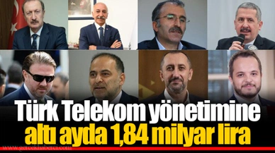 Türk Telekom yönetimine altı ayda 1,84 milyar lira
