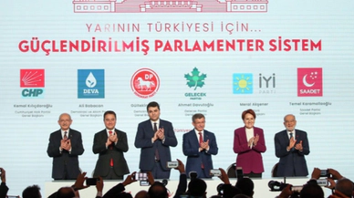 Altılı Masa "Güçlendirilmiş Parlamenter Sistem Anayasa Değişikliği Önerisi"ni açıklamak için bir araya geldi