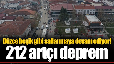 Düzce beşik gibi sallanmaya devam ediyor! 212 artçı deprem