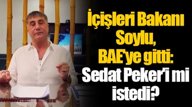 İçişleri Bakanı Soylu, BAE'ye gitti: Sedat Peker'i mi istedi?