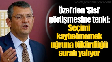 Özel'den 'Sisi' görüşmesine tepki: Seçimi kaybetmemek uğruna tükürdüğü suratı yalıyor