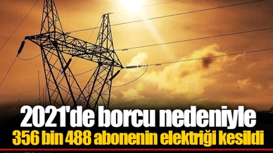 2021'de borcu nedeniyle 356 bin 488 abonenin elektriği kesildi