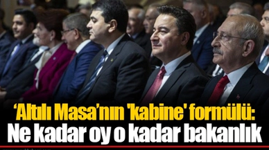 'Altılı Masa'nın 'kabine' formülü: Ne kadar oy o kadar bakanlık