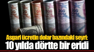 Asgari ücretin dolar bazındaki seyri: 10 yılda dörtte bir eridi