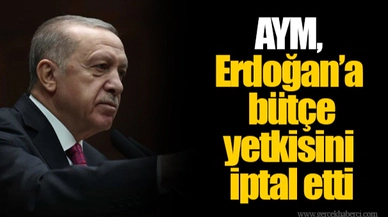 AYM, Erdoğan’a bütçe yetkisini iptal etti