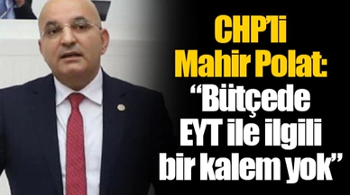 CHP’li Mahir Polat: “Bütçede EYT ile ilgili bir kalem yok”