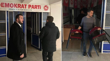 Demokrat Parti'nin Isparta'daki il ve ilçe başkanlıklarına haciz