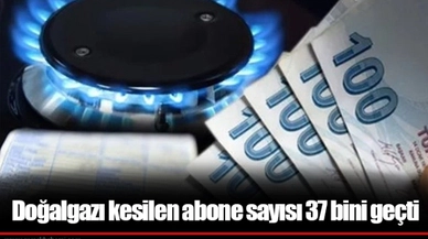 Doğalgazı kesilen abone sayısı 37 bini geçti
