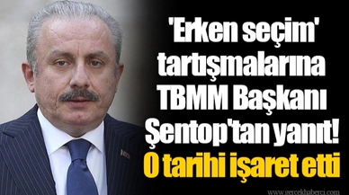 'Erken seçim' tartışmalarına TBMM Başkanı Şentop'tan yanıt! O tarihi işaret etti