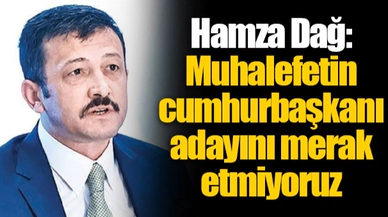Hamza Dağ: Muhalefetin cumhurbaşkanı adayını merak etmiyoruz