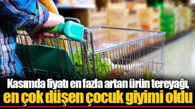 Kasımda fiyatı en fazla artan ürün tereyağı, en çok düşen çocuk giyimi oldu