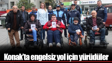 Konak’ta engelsiz yol için yürüdüler