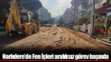 Narlıdere’de Fen İşleri aralıksız görev başında