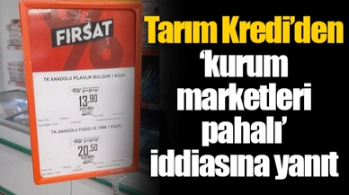 Tarım Kredi’den ‘kurum marketleri pahalı’ iddiasına yanıt