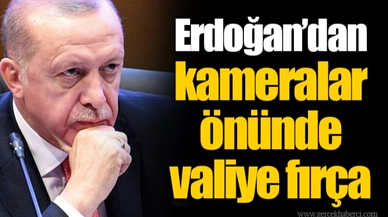 Erdoğan'dan kameralar önünde valiye fırça