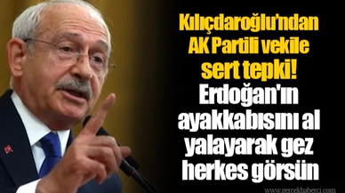 Kılıçdaroğlu’ndan AK Partili vekile sert tepki! Erdoğan'ın ayakkabısını al yalayarak gez herkes görsün