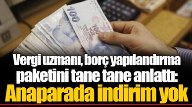 Vergi uzmanı, borç yapılandırma paketini tane tane anlattı: Anaparada indirim yok