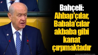 Bahçeli: Ahbap'çılar, Babala'cılar akbaba gibi kanat çırpmaktadır