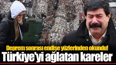 Deprem sonrası endişe yüzlerinden okundu! Türkiye'yi ağlatan kareler