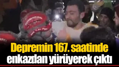 Depremin 167. saatinde enkazdan yürüyerek çıktı