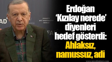 Erdoğan 'Kızılay nerede' diyenleri hedef gösterdi: Ahlaksız, namussuz, adi