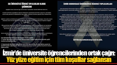 İzmir’de üniversite öğrencilerinden ortak çağrı: Yüz yüze eğitim için tüm koşullar sağlansın