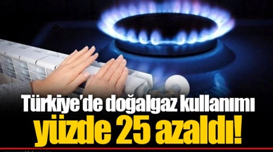 Türkiye’de doğalgaz kullanımı yüzde 25 azaldı!