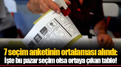 7 seçim anketinin ortalaması alındı: İşte bu pazar seçim olsa ortaya çıkan tablo!