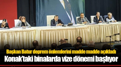 Başkan Batur deprem önlemlerini madde madde açıkladı