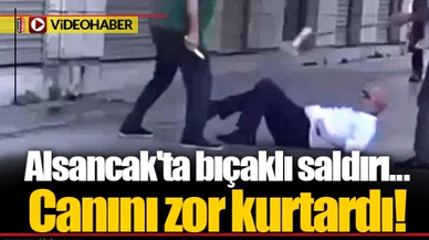 Alsancak'ta bıçaklı saldırı... Canını zor kurtardı!