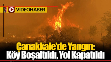Çanakkale'de Yangın: Köy Boşaltıldı, Yol Kapatıldı