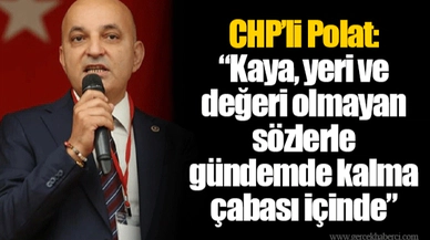 CHP’li Polat: “Kaya, yeri ve değeri olmayan sözlerle gündemde kalma çabası içinde”