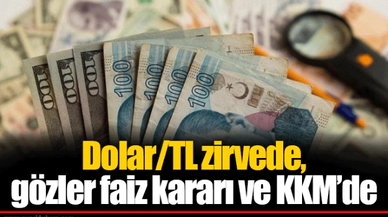 Dolar/TL zirvede, gözler faiz kararı ve KKM'de