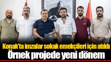 Konak’ta imzalar sokak emekçileri için atıldı