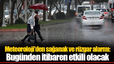 Meteoroloji'den sağanak ve rüzgar alarmı: Bugünden itibaren etkili olacak