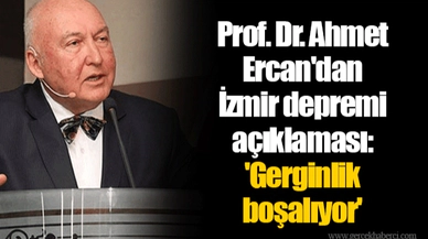 Prof. Dr. Ahmet Ercan'dan İzmir depremi açıklaması:   'Gerginlik boşalıyor'
