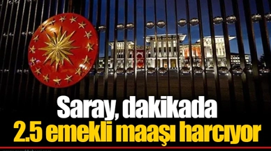 Saray, dakikada 2.5 emekli maaşı harcıyor