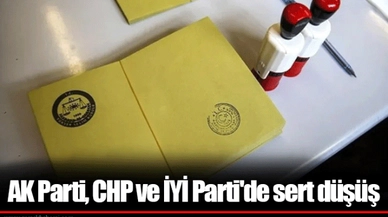 AK Parti, CHP ve İYİ Parti'de sert düşüş