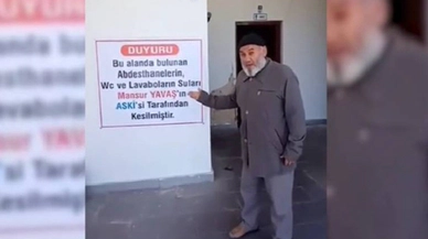 Ankara Büyükşehir Belediyesi'nin türbenin suyunu kestiği iddia edilmişti; kaçak hat çekmişler