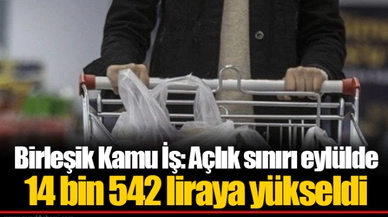 Birleşik Kamu İş: Açlık sınırı eylülde 14 bin 542 liraya yükseldi