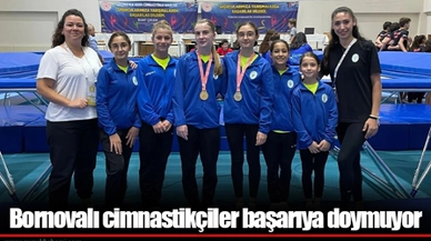 Bornovalı cimnastikçiler başarıya doymuyor