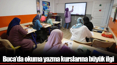 Buca’da okuma yazma kurslarına büyük ilgi