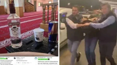 Camide alkol şişeli fotoğraf paylaşan şüpheli yakalandı