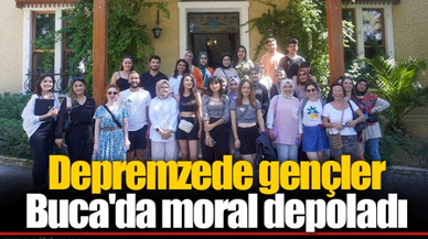 Depremzede gençler Buca'da moral depoladı
